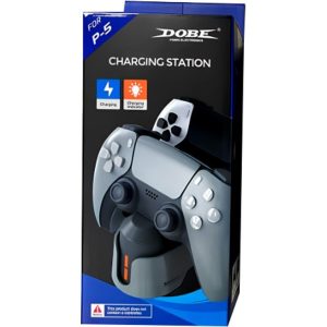 پایه شارژر دسته PS5 دابی TP5-1501X پایه شارژ طرح ۳۰ سالگی پلی استیشن DOBE TP5-1501X PS5 Charging Dock خرید پایه شارژ DualSense دابی شارژر دوگانه دسته PS5 پایه شارژ DualSense Anniversary Edition