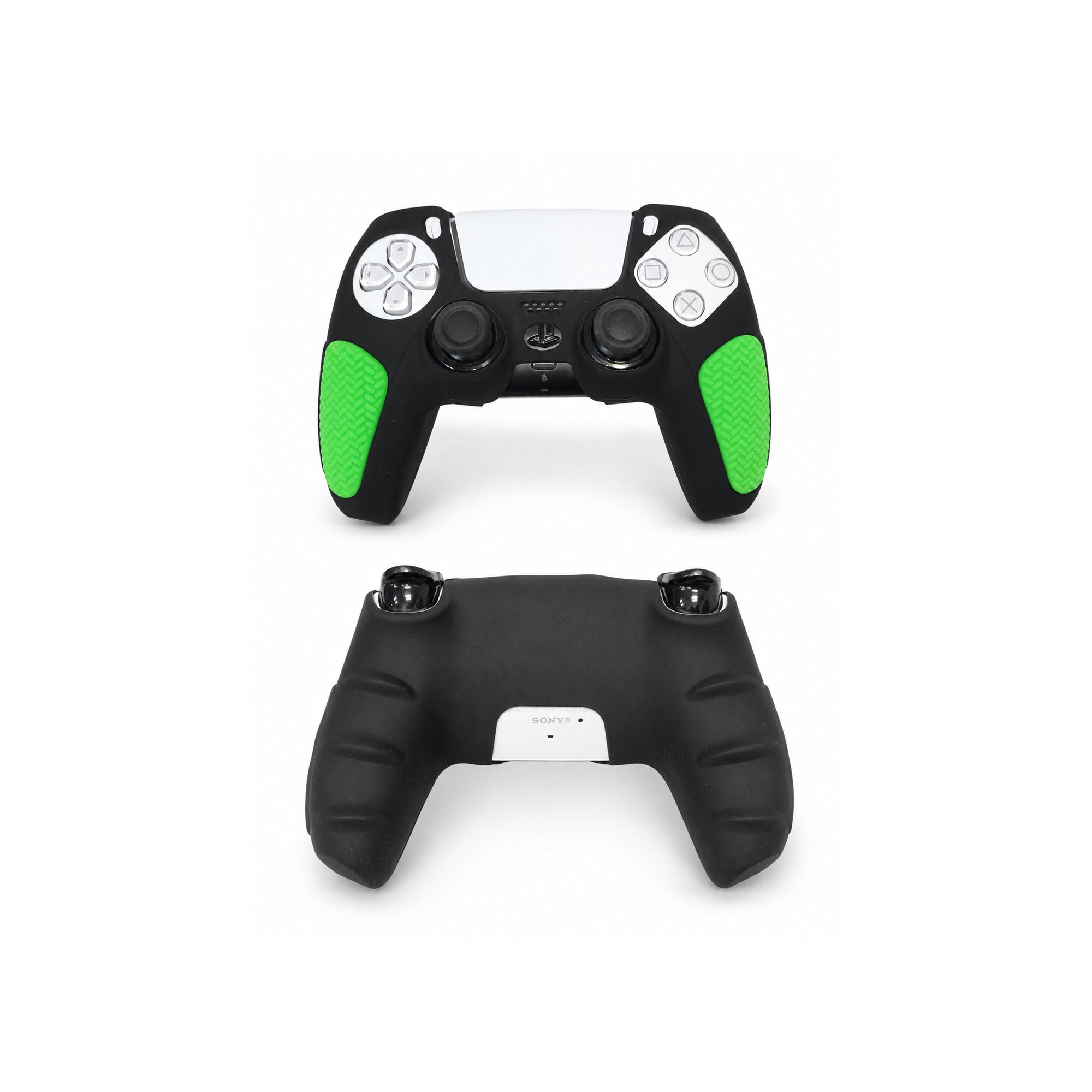 ps5-cover (29) کاور دسته PS5 کد 3 رنگ مشکی سبز - Image 1